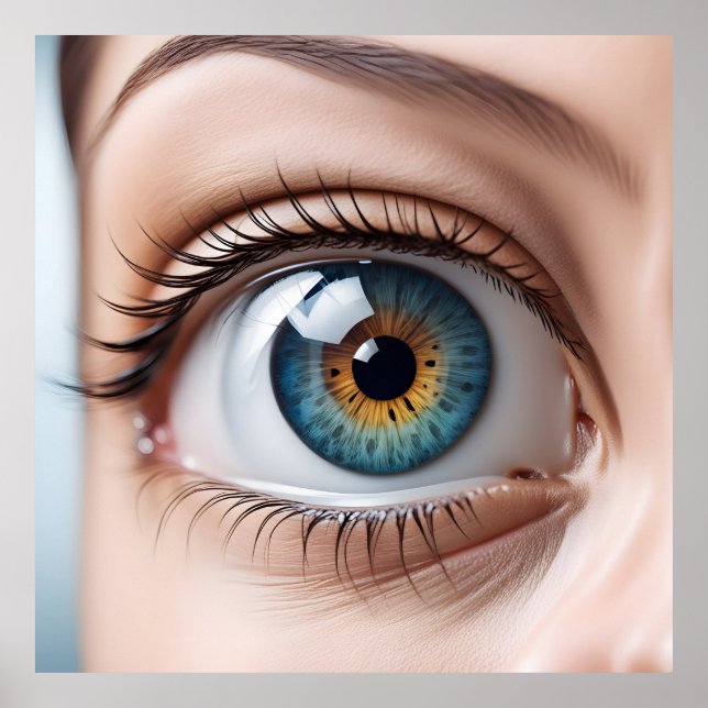 Poster Macro oeil femelle (Devant)