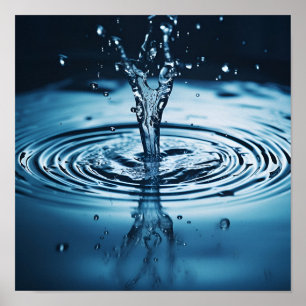 Poster Macro Photographie de la goutte d'eau