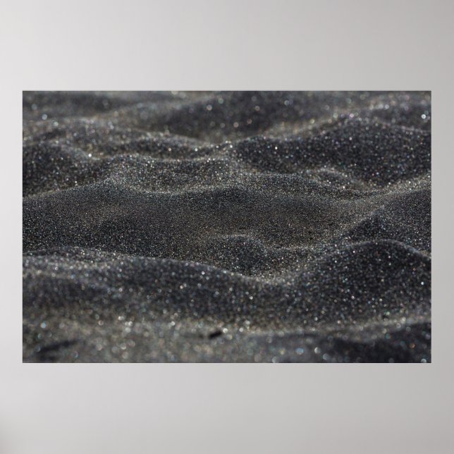 Poster Macro sable noir flou (Devant)