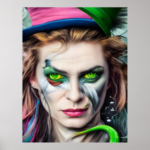 Poster Mad AI Généré Hatter Alice Thème