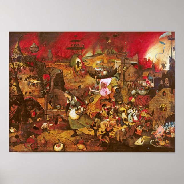Poster Mad Meg (Dull Gret), Pieter Bruegel (Devant)