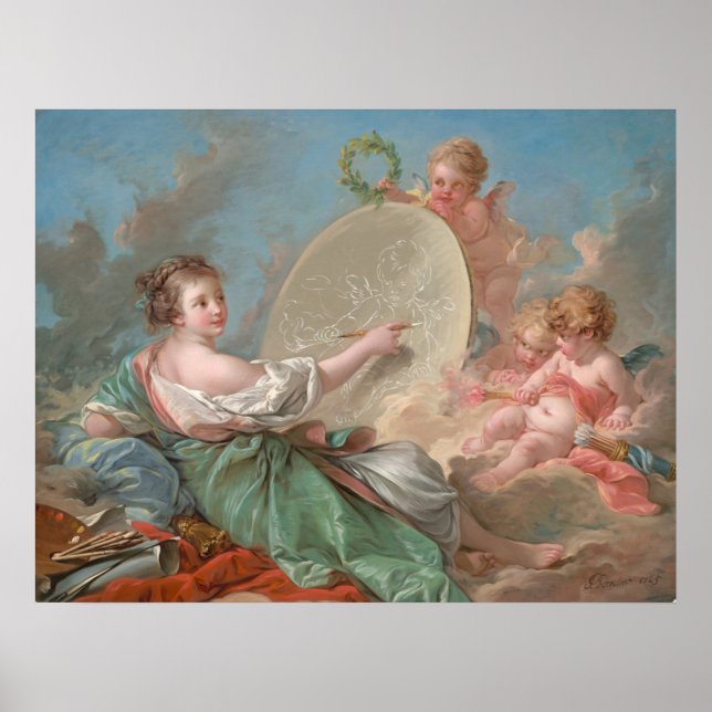 Poster Madame Bergeret - François Boucher Beaux Arts (Devant)