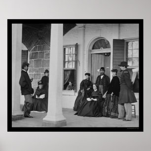 Poster Madame et dirigeants chez Fort Monroe, VA 1864