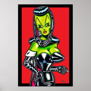 Poster Madame Mars™/Glamour encapuchonné