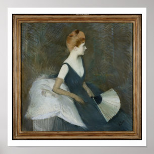 Poster Madame Marthe Letellier assise sur un canapé