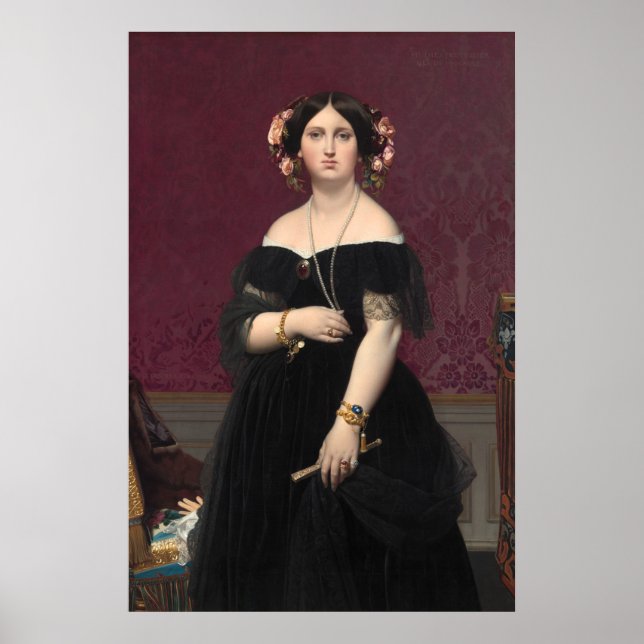 Poster Madame Moitessier - Jean-Auguste - Ingres Fine Art (Devant)
