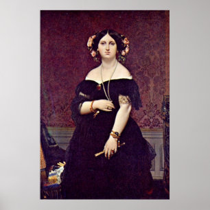 Poster Madame Moitessier par Jean Auguste Dominique Ingre