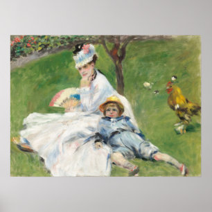 Poster Madame Monet et son fils - Auguste Renoir Beaux-Ar