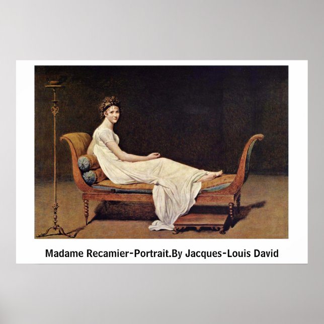Poster Madame Recamier-Portrait.Par Jacques-Louis David (Devant)