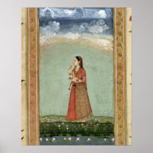 Poster Madame tenant une cuvette de roses, du petit Clive