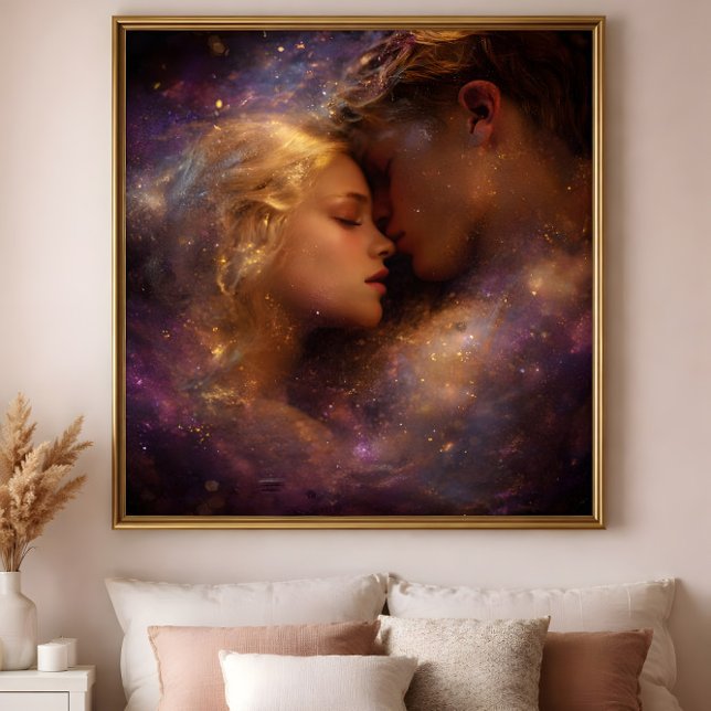 Poster Made of Starlight: A Celestial Love Embrace (Créateur téléchargé)
