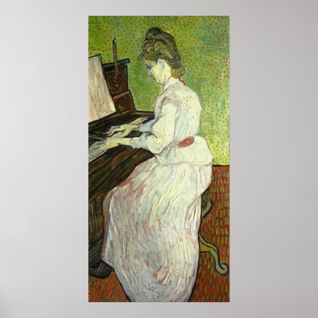 Poster Mademoiselle Gachet au piano par van Gogh (Devant)