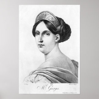 Poster Mademoiselle George, 1825