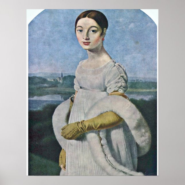 Poster Mademoiselle Rivière par Jean Auguste Ingres (Devant)