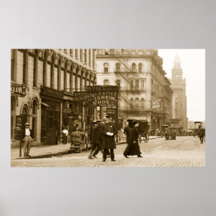 Poster Madison Ave de Summit St, Toledo, OH début 1900