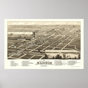 Poster Madison, SD Carte panoramique - 1883
