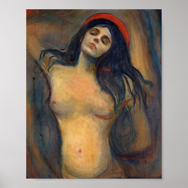 Poster Madonna 1894 Par Edvard Munch (Devant)