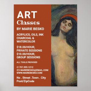 Poster Madonna 1894 Version Par Edvard Munch, Cours D'Art