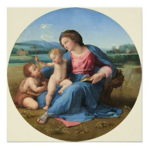 Poster Madonna alba, C. 1510 (huile sur le panneau)