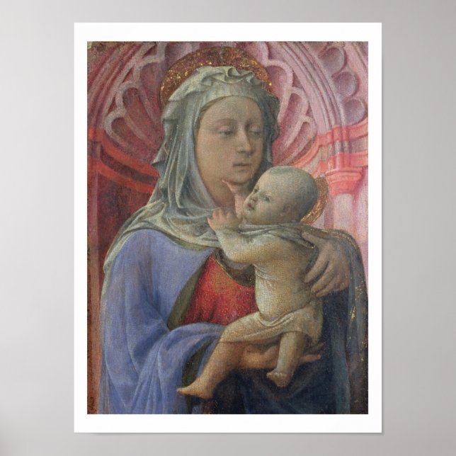 Poster Madonna and Child, c.1430 (tempera on panel) (Devant)