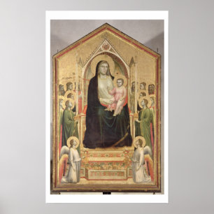 Poster Madonna and Child Enthroned, c.1300-03 (PRE-restor