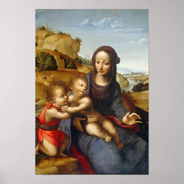 Poster Madonna and Child with the Infant Saint John (Devant)