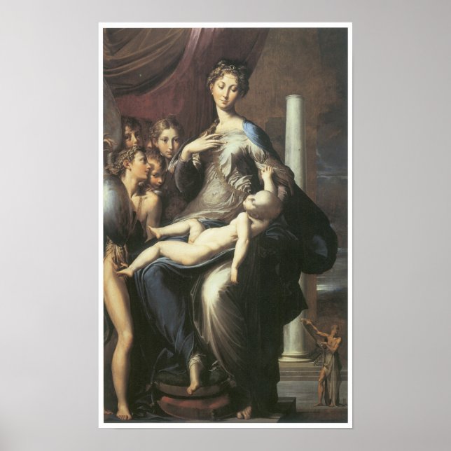 Poster Madonna au long cou, 1534-40 (Devant)