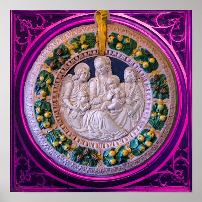 POSTER MADONNA AVEC ENFANT ET SAINTS (Devant)