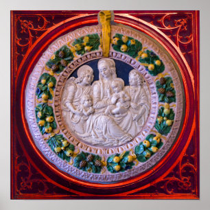 POSTER MADONNA AVEC ENFANT ET SAINTS