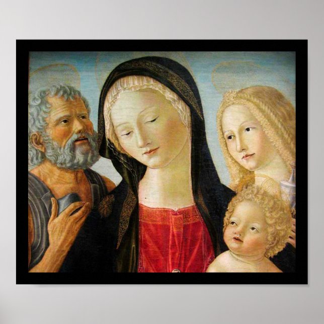 Poster Madonna avec enfant, St Jérôme et Mary Magdalene (Devant)
