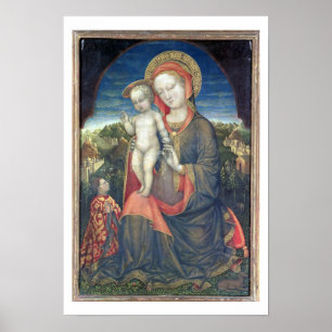 Poster Madonna de l'humilité adoré par Leonello d'Este