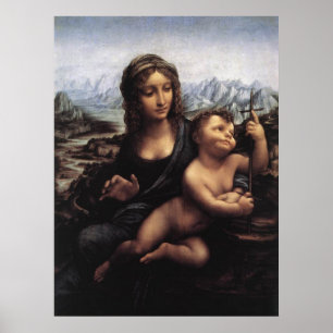 Poster madonna de l'incubateur de fils, Léonard de Vinci