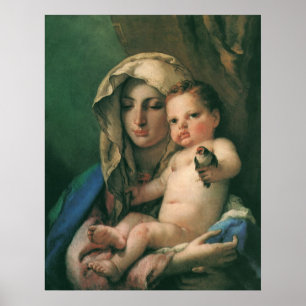 Poster Madonna du chardonneret par Tiepolo, art vintage