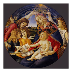 Poster Madonna du Magnificat Botticelli Glossy