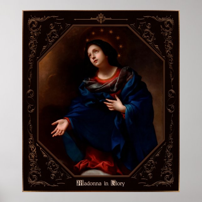 Poster Madonna en gloire par Carlo Dolci (Devant)