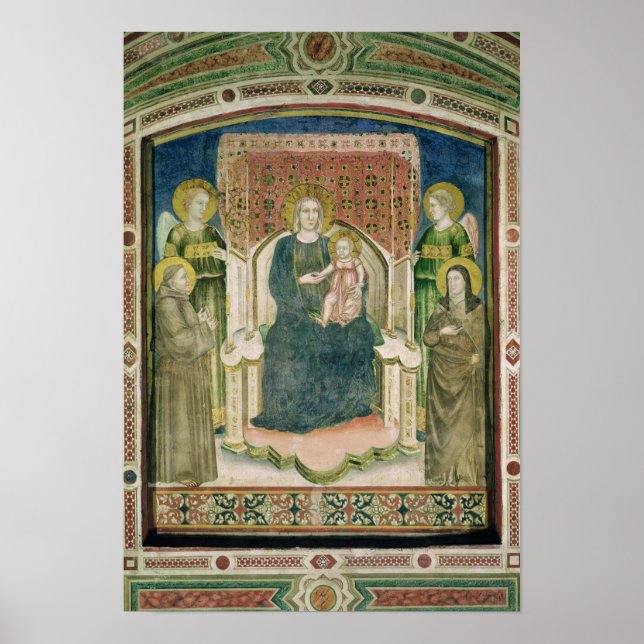 Poster Madonna Enthronée de saint François d'Assise (Devant)