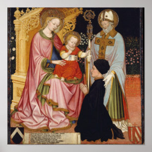 Poster Madonna et enfant avec le donateur