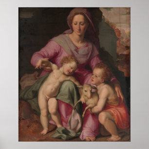 Poster Madonna et enfant avec St John le baptiste