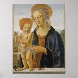 Poster Madonna et enfant, circa 1470