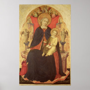 Poster Madonna et enfant couronnés avec Vulciano de