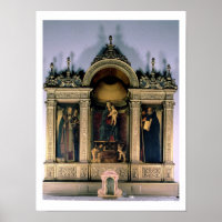 Madonna et Enfant et Saints (retable triptyque)