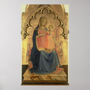 Poster Madonna et Enfant, panneau central d'un triptyque