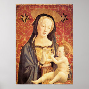 Poster Madonna et Enfant - Veneziano - c1432