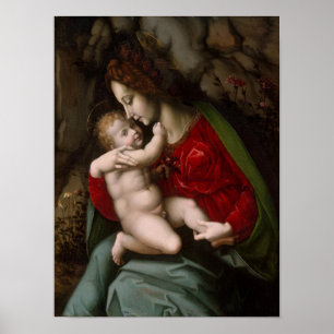 Poster Madonna et Enfant, vers 1520