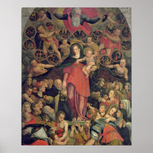 Poster Madonna of the Rosary, c.1569 (oil on canvas)