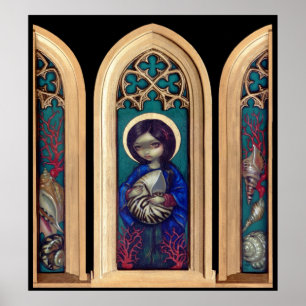 Poster Madonna of the Shells ART PRINT - triptyque gothiq