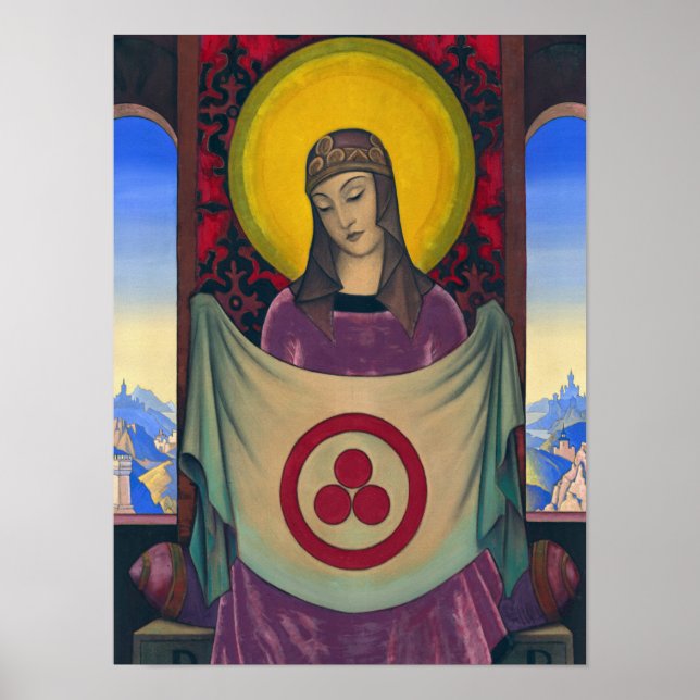 Poster Madonna Oriflamma, 1932 par Nicholas Roerich (Devant)