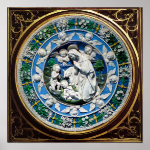 POSTER MADONNA WITH CHILD AND ANGELS