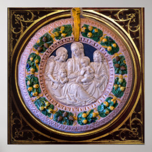 POSTER MADONNA WITH CHILD AND SAINTS