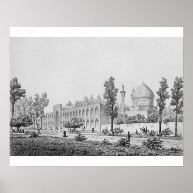 Poster Madrasa-yi Masjid-i Shah Sultan Hussein, à Isfaha (Devant)